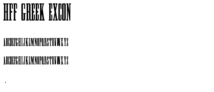 HFF Greek ExCon font